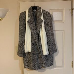 Forecaster of Boston Gray Tweed Lined Double Breasted Wool Blend Car Coat sz 5/6